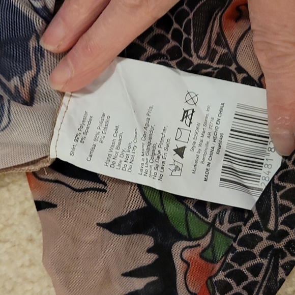 Vintage y2k sheer top tiger - Picture 9 of 10